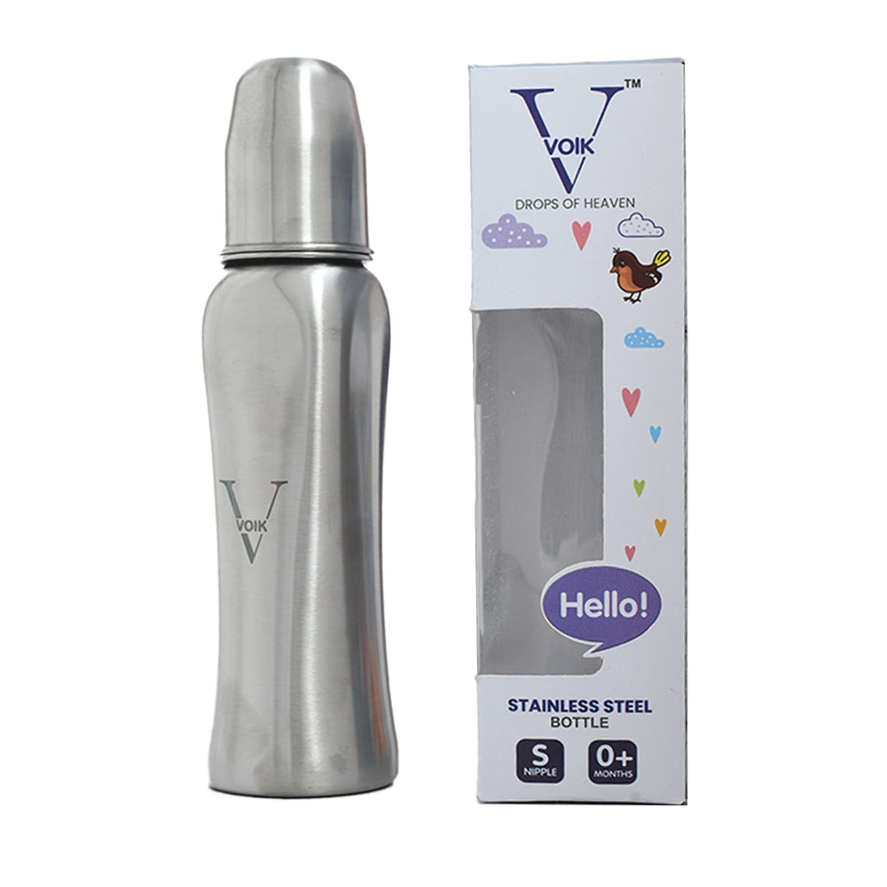 VOIK Stainless Steel Baby Vega Cube Feeding Milk Bottle 240ml-1